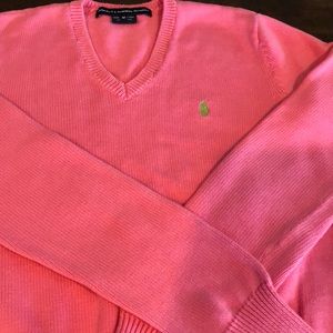 Pink polo sweater